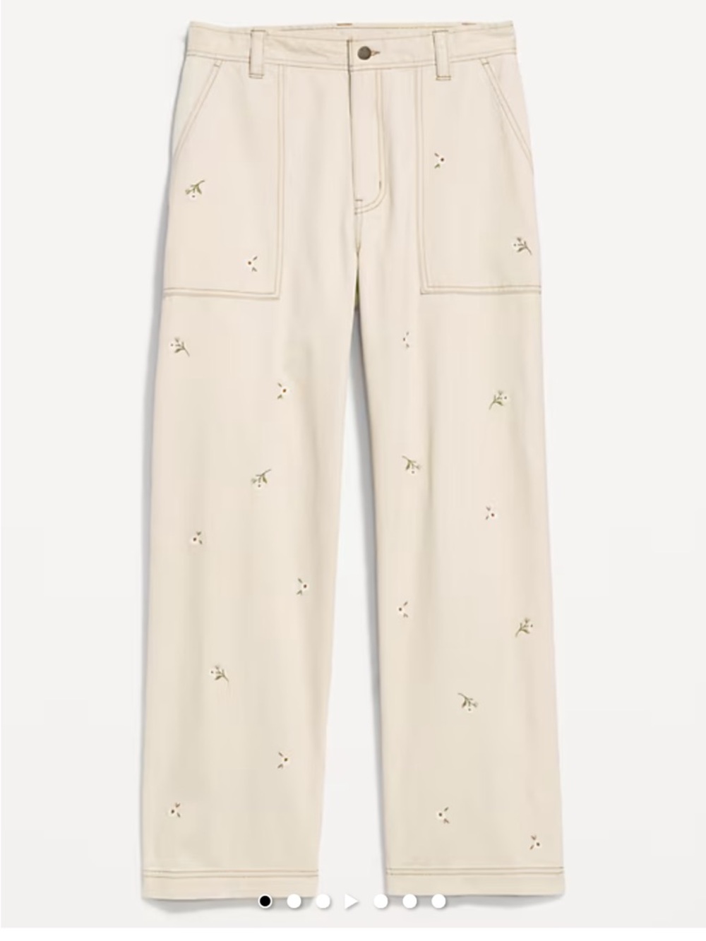 NWT Old Navy High-Rise embroidered Straight Pants